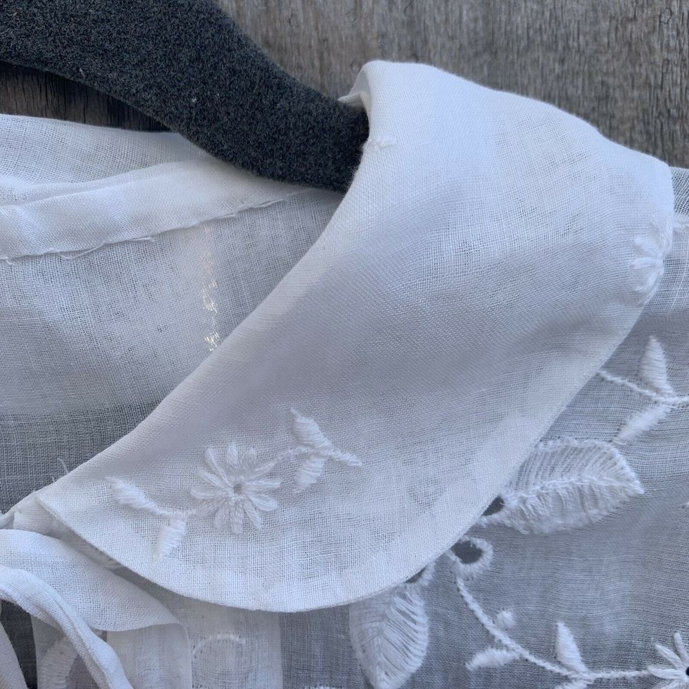 Vintage 1930s White Organdy Wedding Dress - Picture 9 of 12